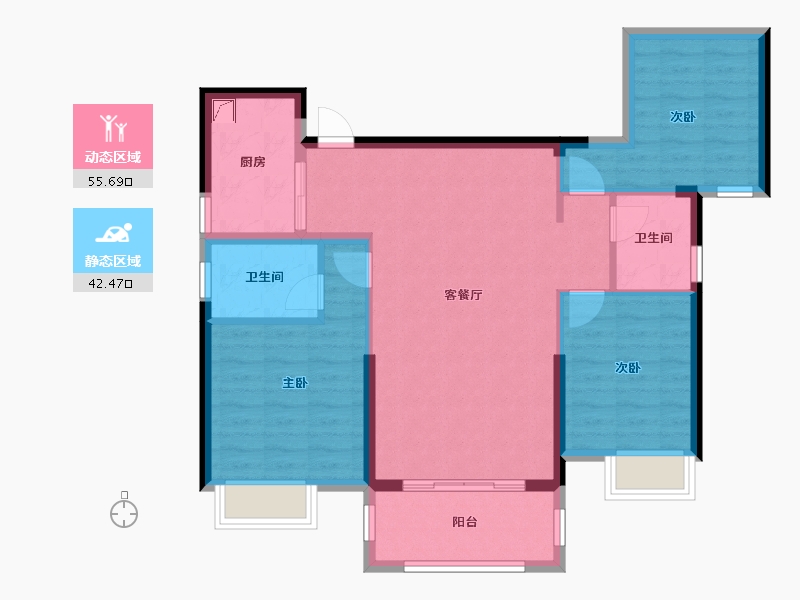 湖南省-湘西土家族苗族自治州-大汉新城-88.02-户型库-动静分区