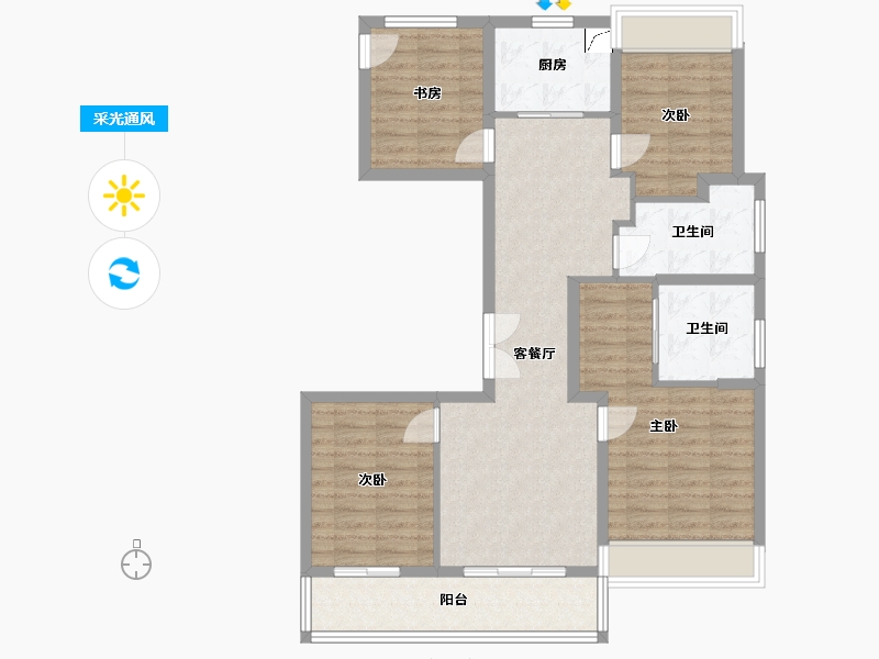 河北省-石家庄市-保利天汇-120.00-户型库-采光通风