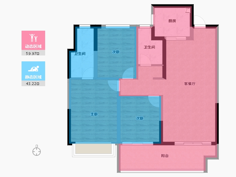 江西省-上饶市-上坤都会四季-92.03-户型库-动静分区