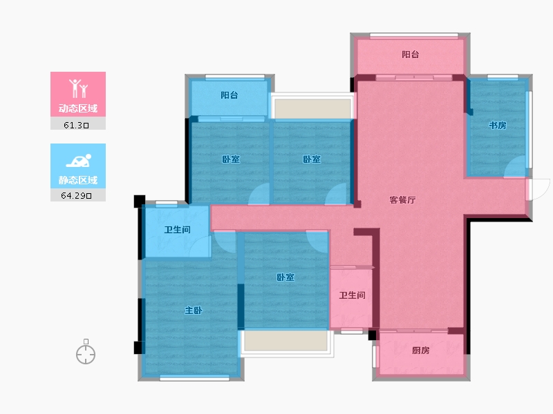 广西壮族自治区-崇左市-鼎源壹号-112.52-户型库-动静分区