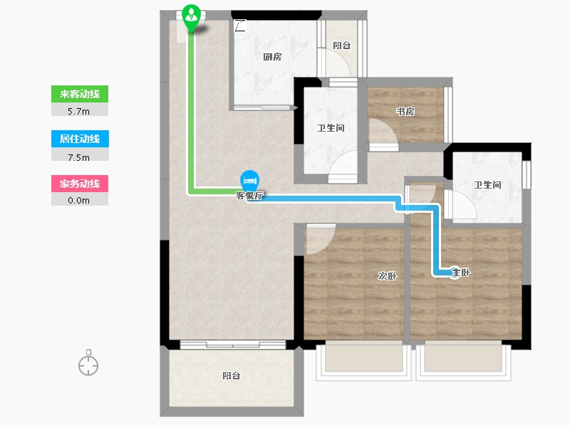 广东省-江门市-江门碧桂园凤凰城-71.21-户型库-动静线