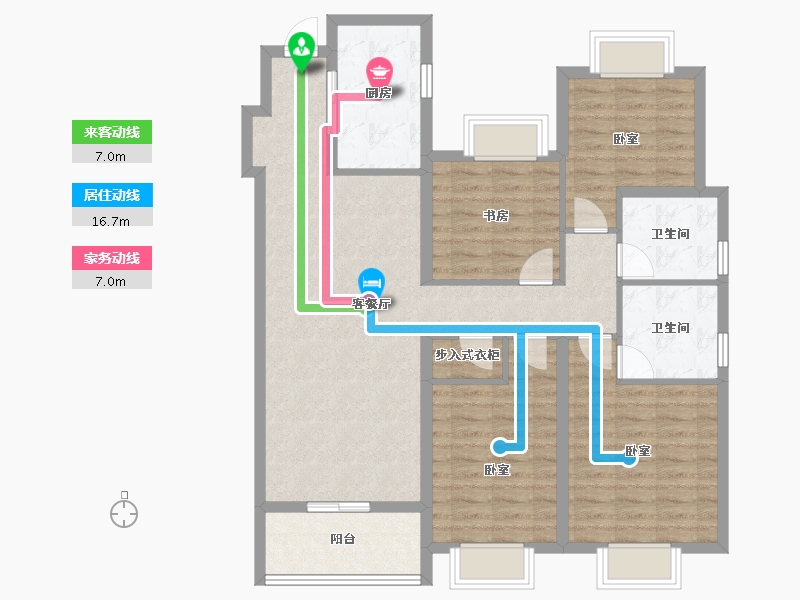 江苏省-苏州市-悦湖东方-106.40-户型库-动静线