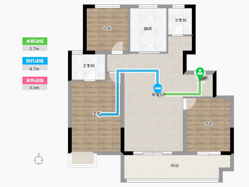 江苏省-盐城市-国投欧亚璟宸-97.60-户型库-动静线