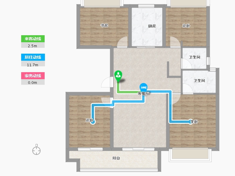 湖北省-武汉市-武汉诺德逸园-100.24-户型库-动静线