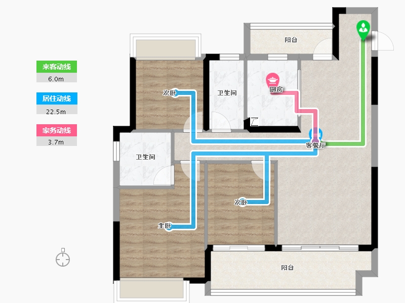 江西省-上饶市-上饶东投南昌城投学仕府-95.25-户型库-动静线