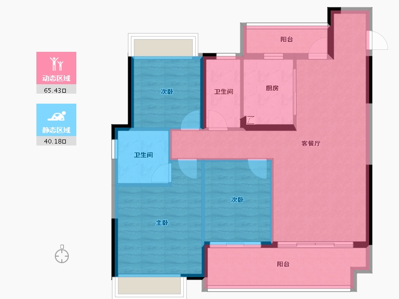 江西省-上饶市-上饶东投南昌城投学仕府-95.25-户型库-动静分区