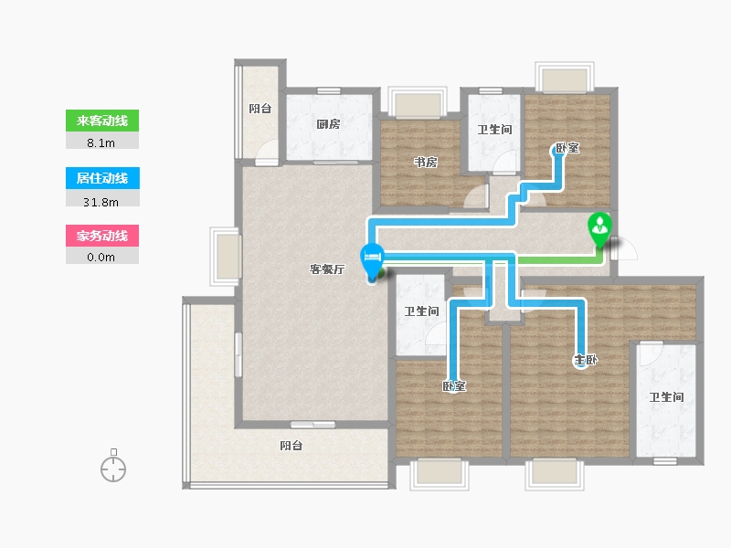 江苏省-苏州市-琴湖会客厅·琴萃雅院-168.00-户型库-动静线