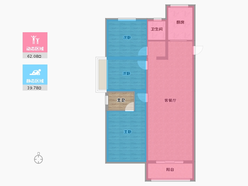 山东省-泰安市-华新新干线-95.28-户型库-动静分区