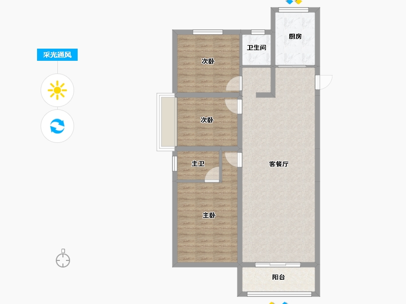 山东省-泰安市-华新新干线-95.28-户型库-采光通风