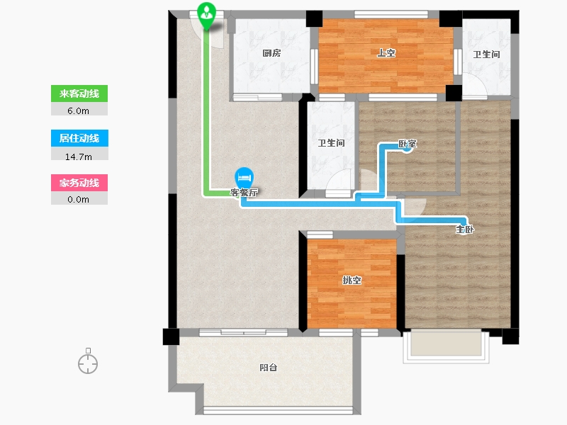 湖南省-怀化市-沅陵碧桂园-102.44-户型库-动静线