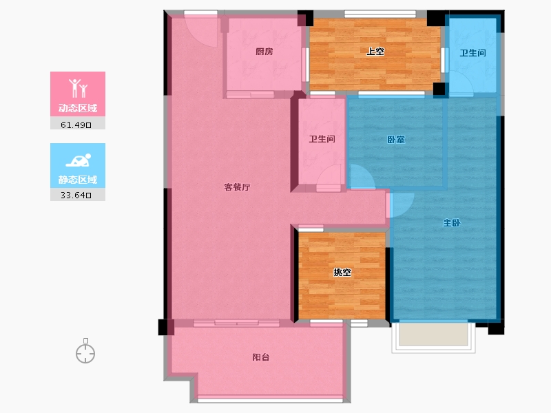 湖南省-怀化市-沅陵碧桂园-102.44-户型库-动静分区