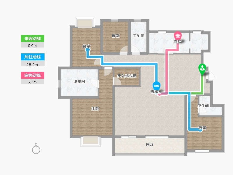 江苏省-苏州市-仁恒溪云雅园-154.40-户型库-动静线