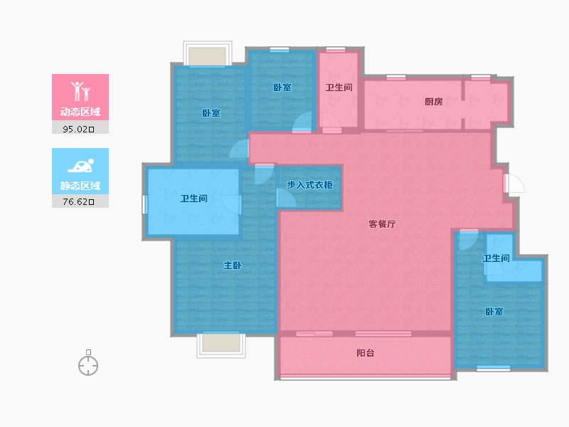 江苏省-苏州市-仁恒溪云雅园-154.40-户型库-动静分区