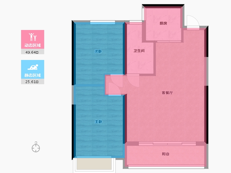 浙江省-温州市-檀境-72.00-户型库-动静分区