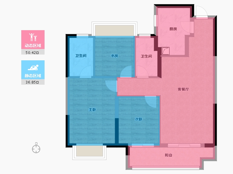 上海-上海市-玖里书香-78.00-户型库-动静分区