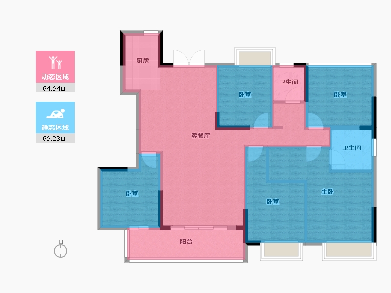 广西壮族自治区-崇左市-崇左昌泰城-121.32-户型库-动静分区