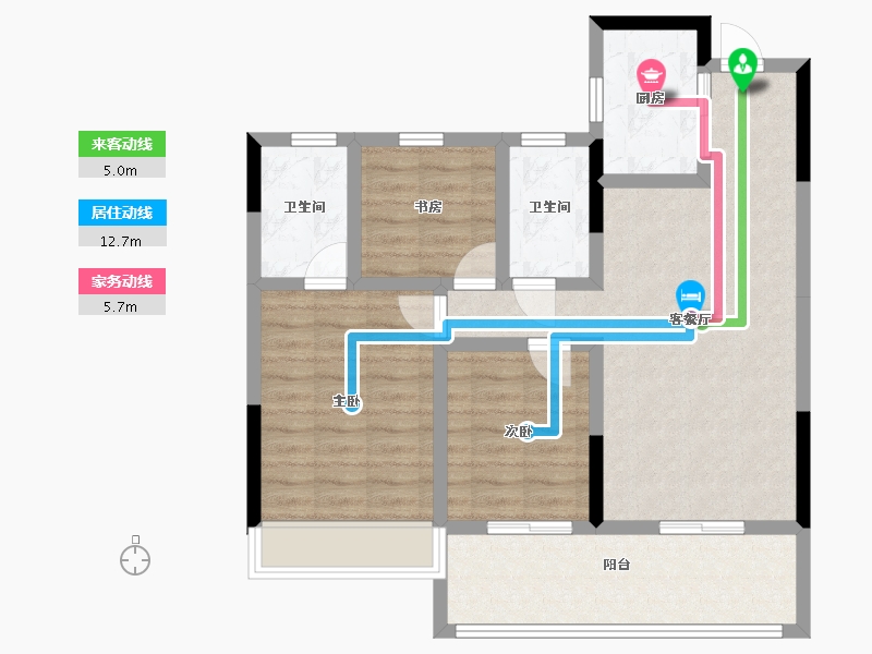 浙江省-杭州市-保利都和轩-81.15-户型库-动静线