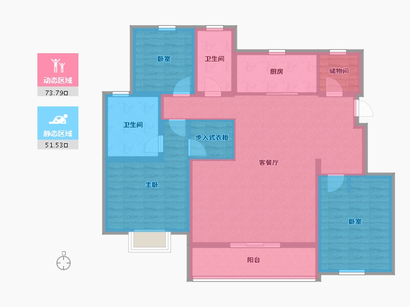 江苏省-苏州市-仁恒溪云雅园-112.00-户型库-动静分区