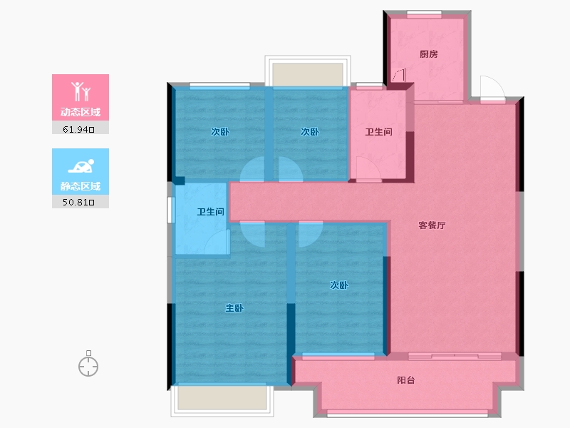 江西省-上饶市-汇佳·学府名城-100.78-户型库-动静分区