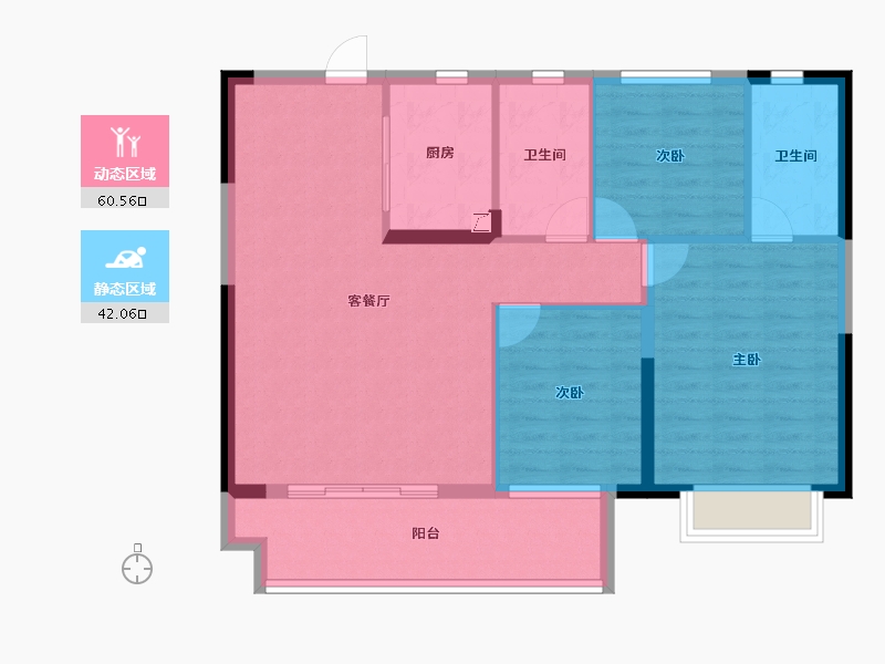 江西省-上饶市-上饶东投南昌城投学仕府-92.98-户型库-动静分区