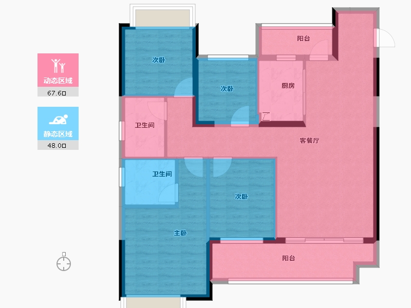 江西省-上饶市-上饶东投南昌城投学仕府-103.56-户型库-动静分区