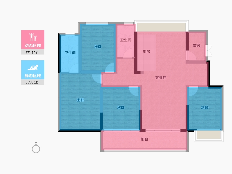 江西省-上饶市-公园屿湖-109.64-户型库-动静分区