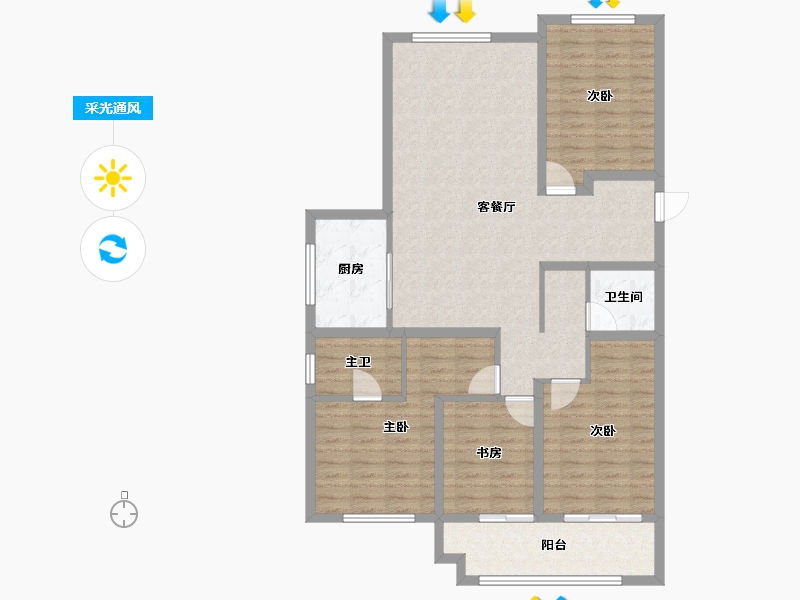 山东省-泰安市-华新新干线-112.10-户型库-采光通风