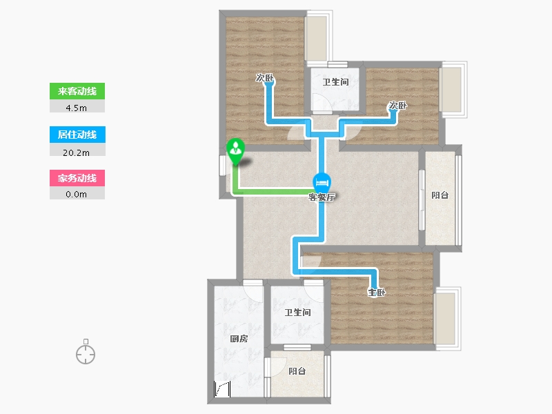 陕西省-安康市-长安小区-94.00-户型库-动静线