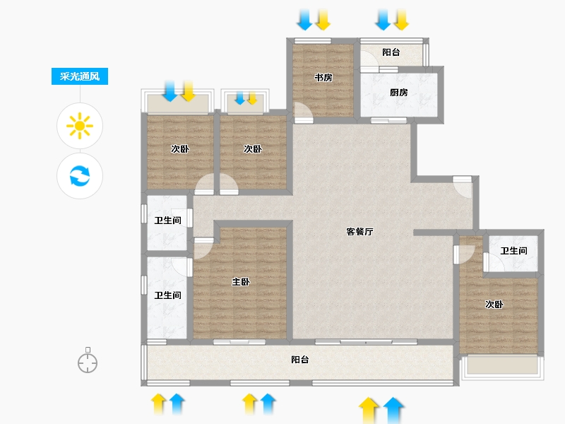 云南省-玉溪市-金科·集美玉溪-158.11-户型库-采光通风