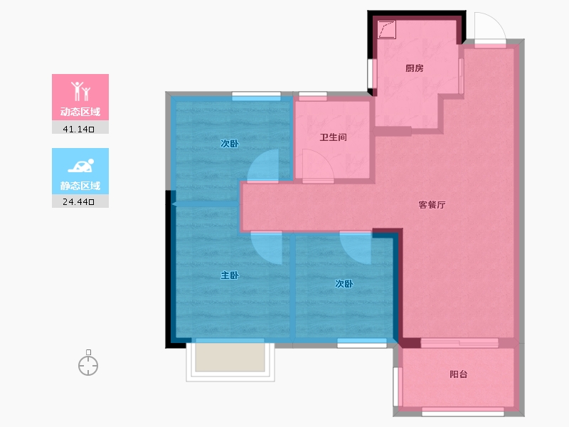 福建省-福州市-蓝光里-58.12-户型库-动静分区