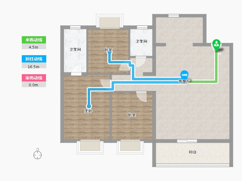 江苏省-苏州市-华侨城龙湖·启元-104.00-户型库-动静线