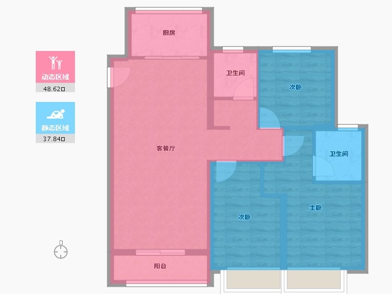 山西省-临汾市-未来城-98.00-户型库-动静分区