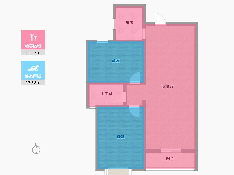 陕西省-西安市-盛唐长安-71.20-户型库-动静分区