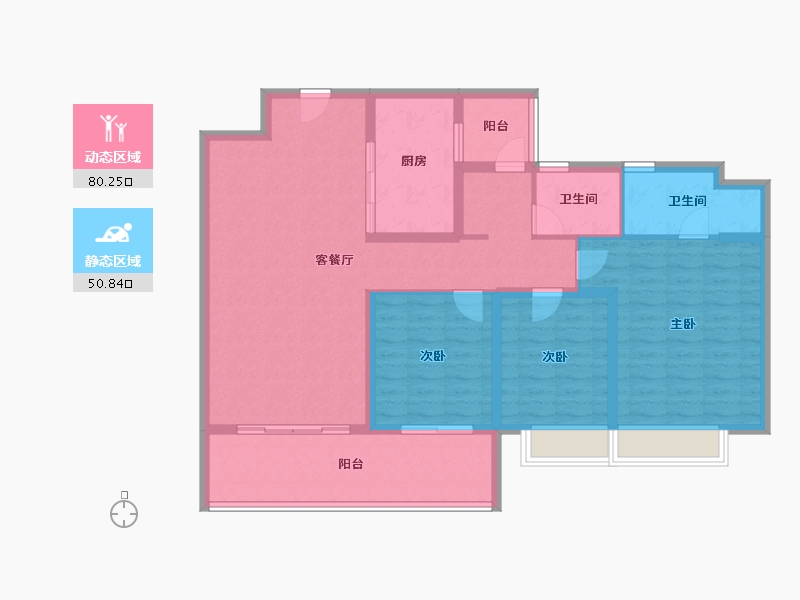 云南省-昆明市-七彩国际社区-118.13-户型库-动静分区