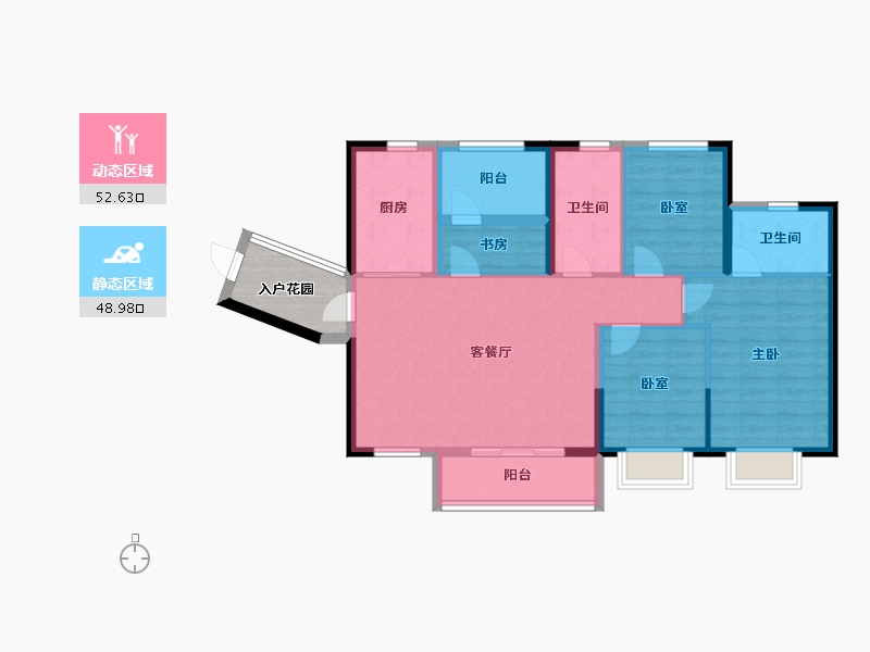 广东省-佛山市-中建壹品佛山建投誉湖-96.01-户型库-动静分区