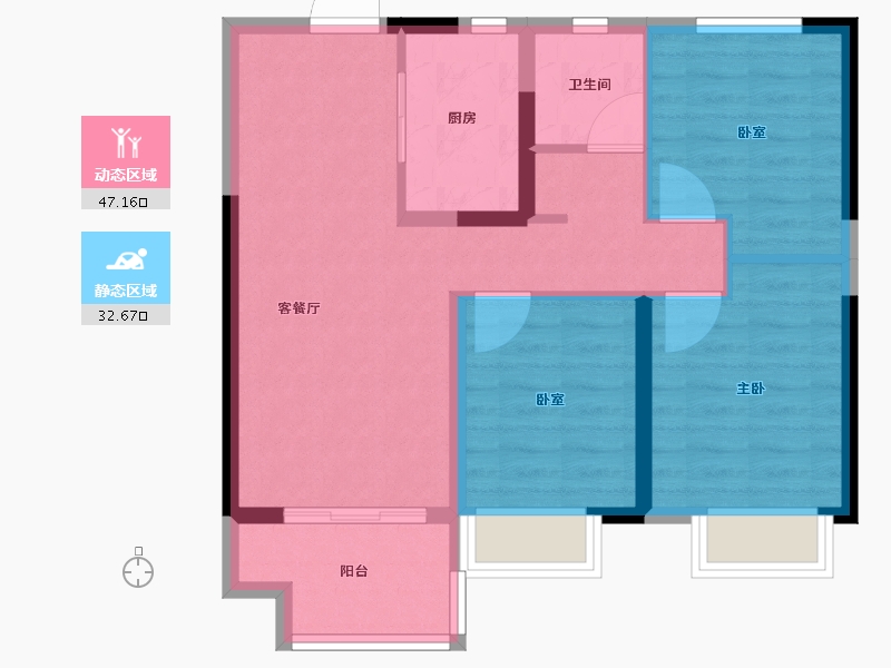 河南省-郑州市-金茂未来府-71.20-户型库-动静分区