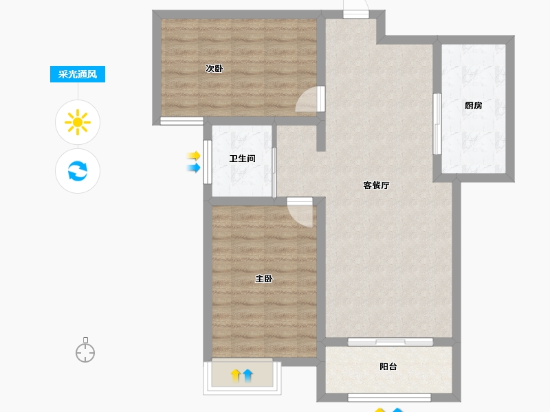 河北省-保定市-玉兰九赋-77.60-户型库-采光通风