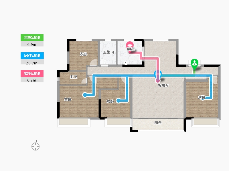 山东省-东营市-富海尚悦府-135.20-户型库-动静线