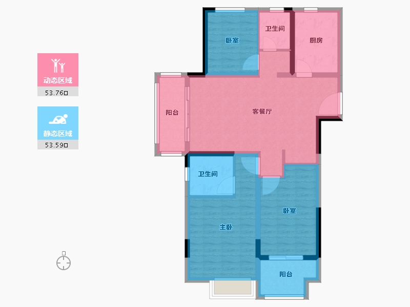 河南省-郑州市-正商博雅华庭-96.00-户型库-动静分区