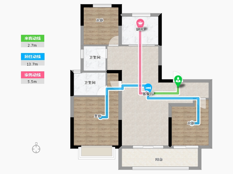 湖南省-长沙市-龙湖江与城-92.76-户型库-动静线