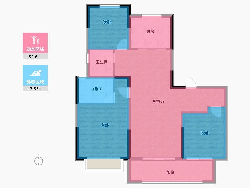 湖南省-长沙市-龙湖江与城-92.76-户型库-动静分区