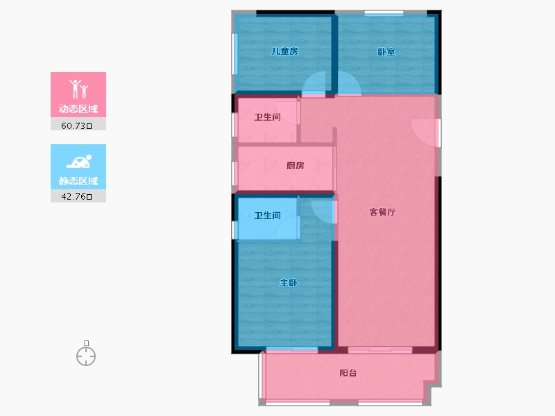 河南省-郑州市-招商美景美境-93.60-户型库-动静分区