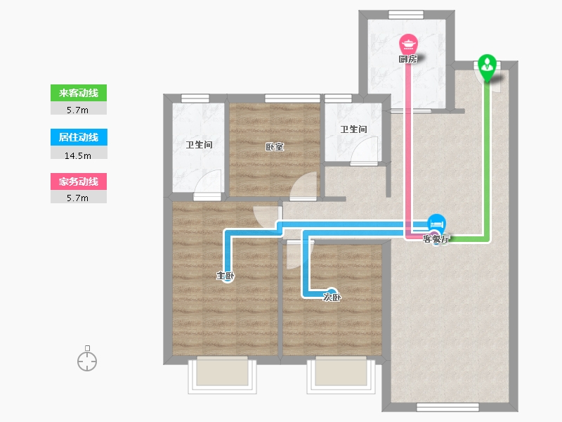 河北省-保定市-竞秀金茂悦-78.72-户型库-动静线