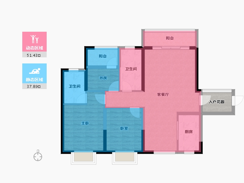 广东省-佛山市-中建壹品佛山建投誉湖-83.01-户型库-动静分区