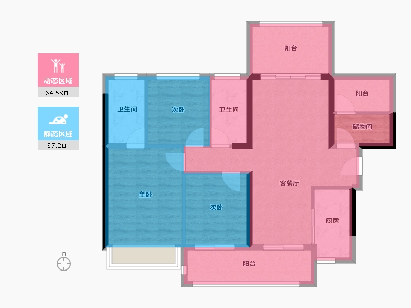 广东省-河源市-龙光城-91.01-户型库-动静分区