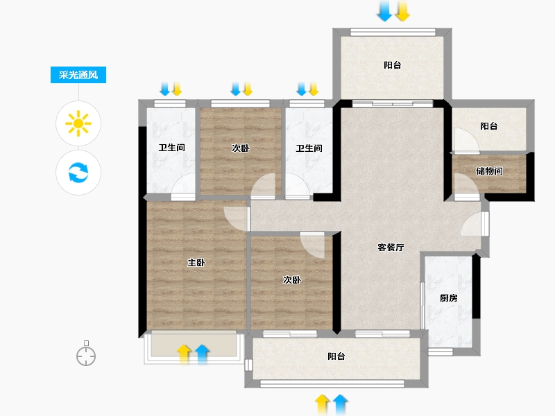 广东省-河源市-龙光城-91.01-户型库-采光通风