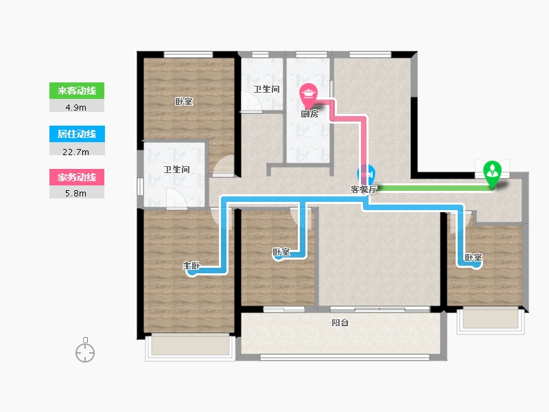 河南省-郑州市-金茂未来府-134.40-户型库-动静线