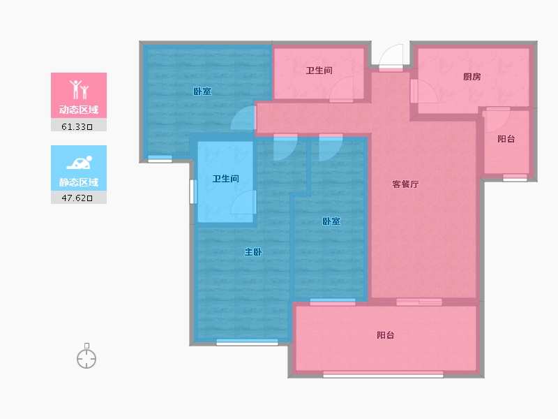 湖南省-株洲市-星合湘水湾-96.51-户型库-动静分区