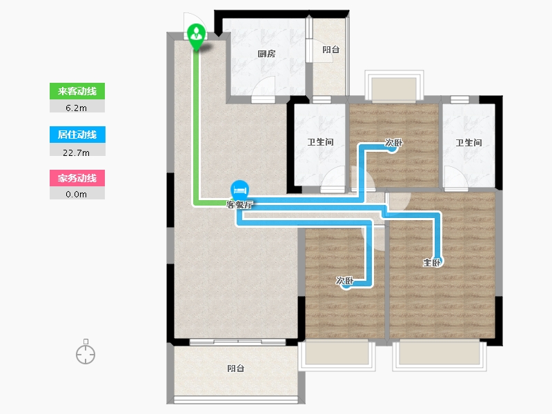 湖南省-长沙市-长沙恒大文化旅游城-99.15-户型库-动静线