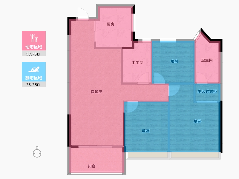 浙江省-温州市-江海云著-79.20-户型库-动静分区